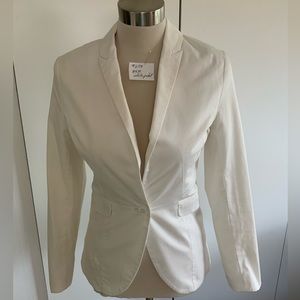 H&M Conscious Collection - Long sleeve white cotton jacket with some stretch